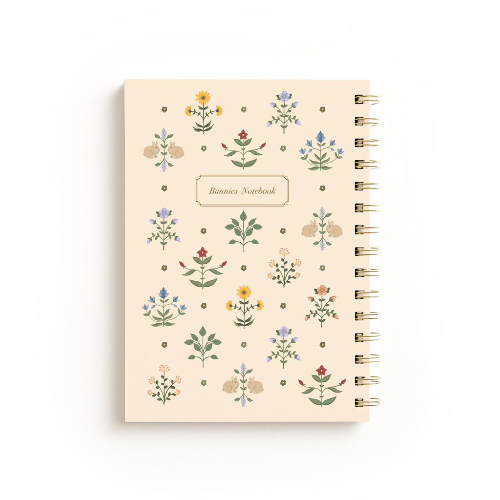 מחברת ספירלה - פרחונית בהירה