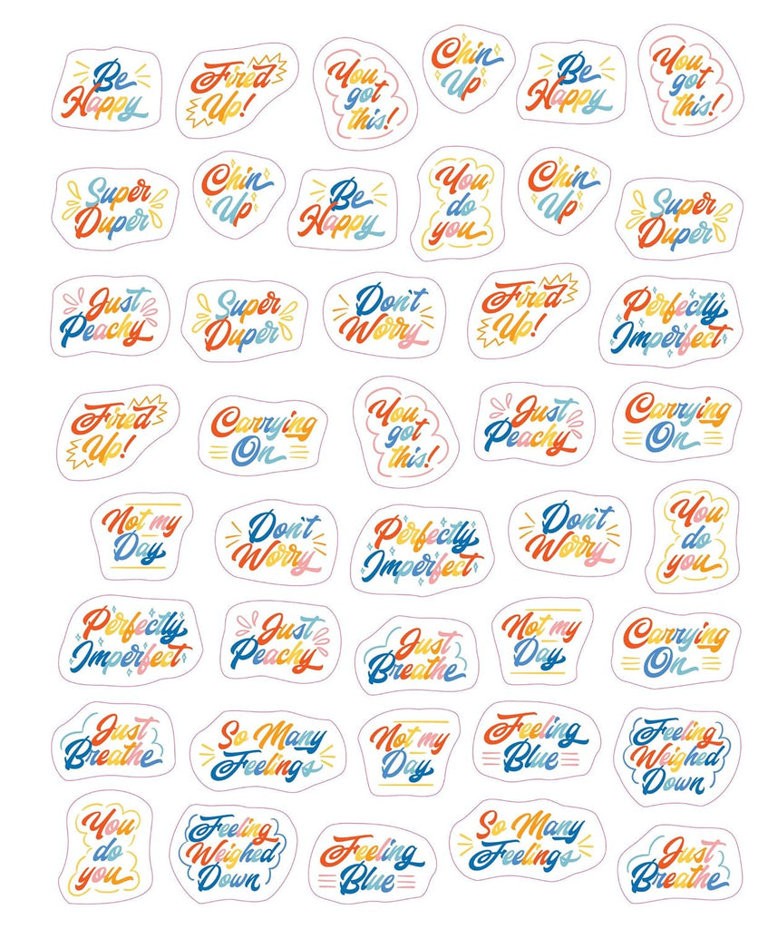 So. Many. Feelings Stickers.: כחול