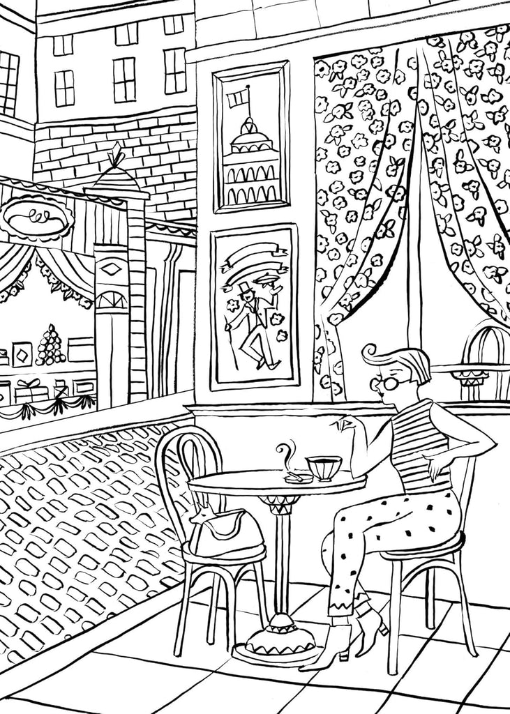 Iconic Paris Coloring Book