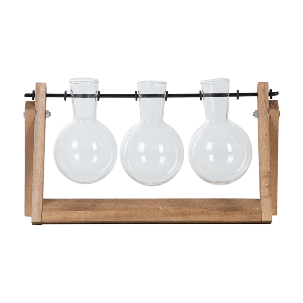 מתקן השרשה גדול (משולש) מעץ וזכוכית