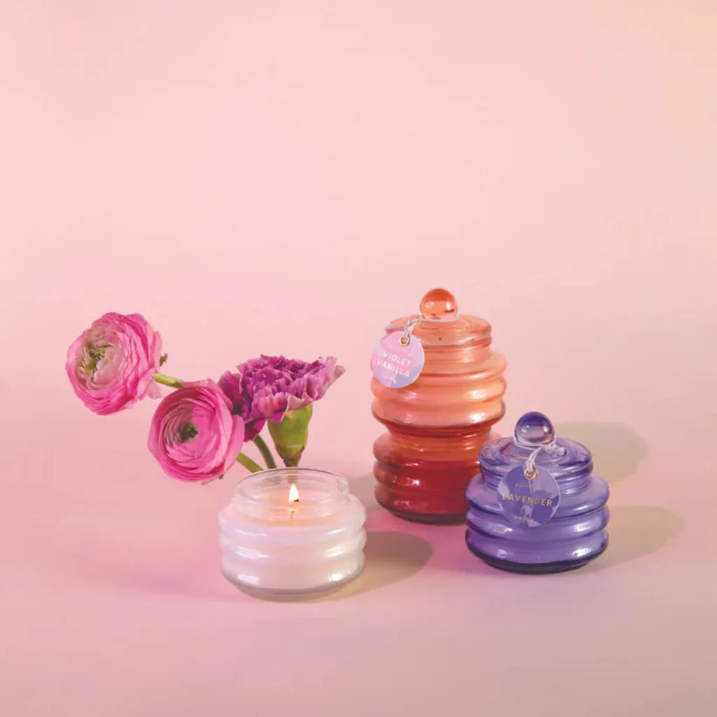 נר בצנצנת זכוכית : Beam, Fuchsia Pink - Desert Peach