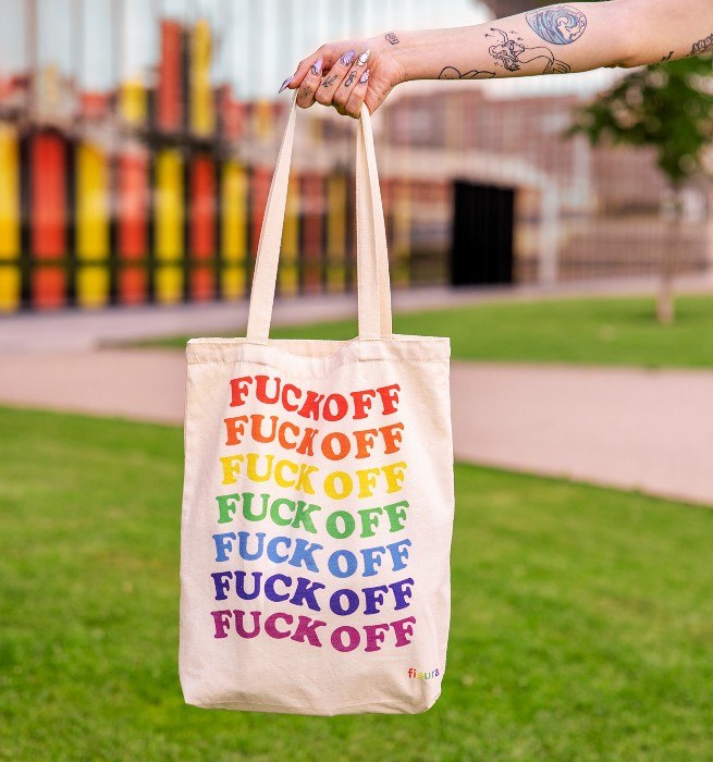 תיק קנבס - Fuck Off - קשת