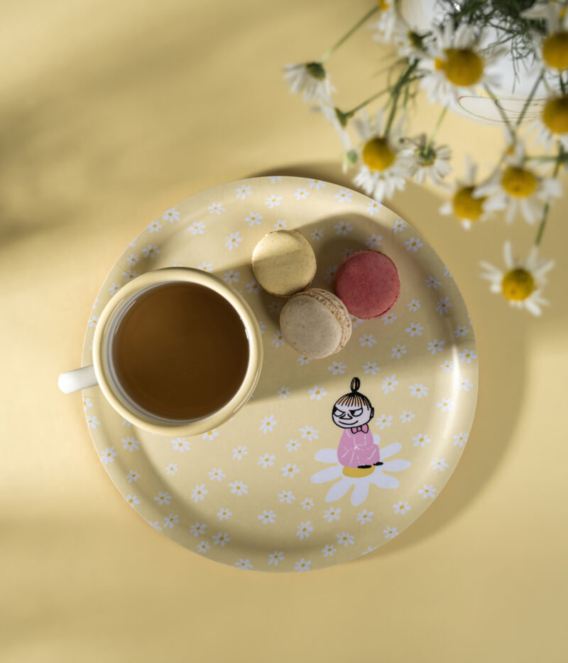 מגש עץ עגול : Flowers