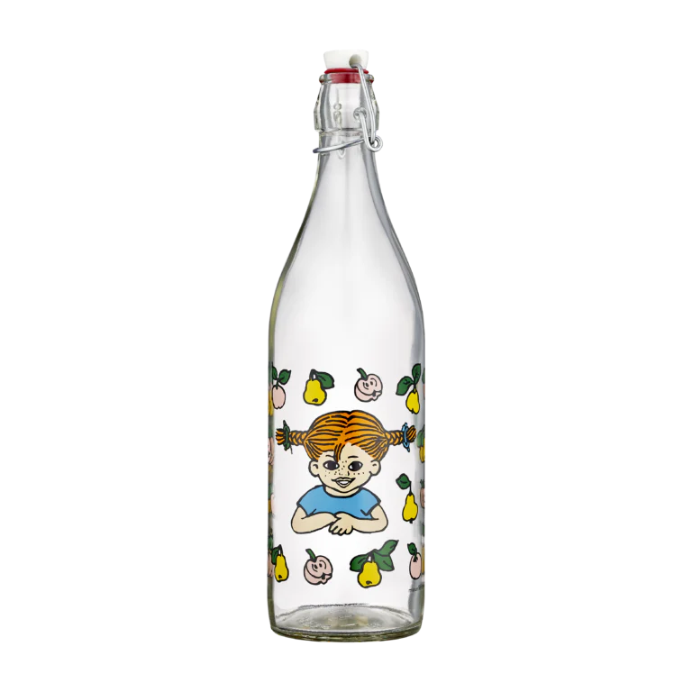 בקבוק זכוכית ליטר : Pippi Fruits