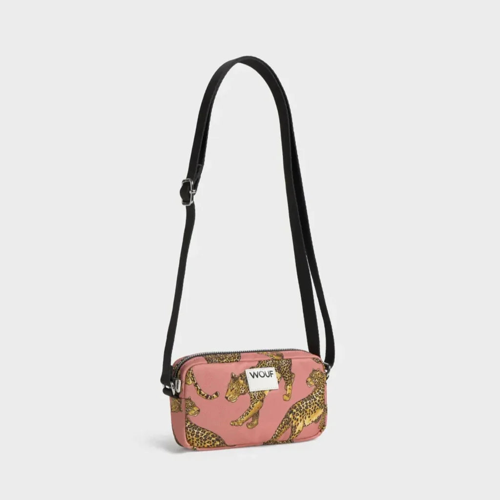 תיק-צד מיני: Blush Leopard