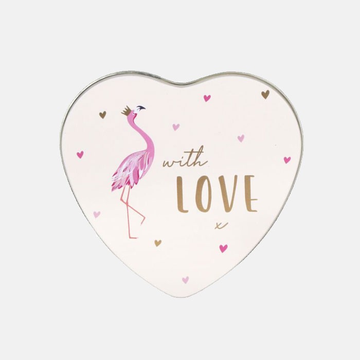 קופסת כיס פח - Flamingo With Love