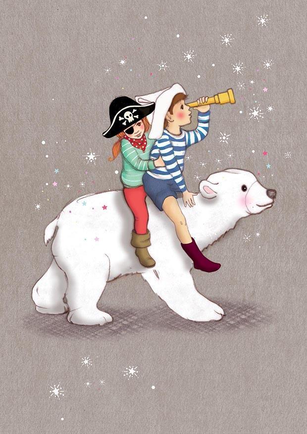 פרינט גלויה: Polar Adventure