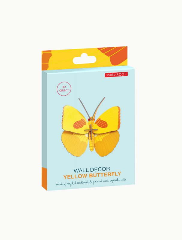 יצירה בנייר: yellow butterfly